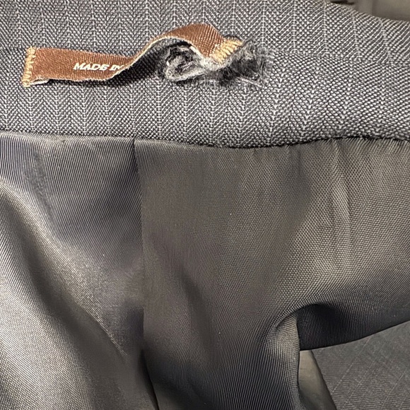 Peter Millar 42R Wool Black Pinstripe Jacket 2 Button Office Wedding Cruise - Picture 15 of 16
